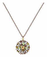 Konplott - Distel - yellow, antique copper, necklace pendant
