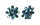 Konplott - Magic Fireball MINI -Emerald on Fire, Blau, Grün, Antiksilber, Ohrringe mit Clip MINI-Version