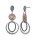 Konplott - Elements in Concert - silver/copper/brass, antique copper/antique silver, earring stud dangling