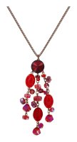 Konplott - Jelly Flow - red, antique copper, necklace...