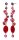Konplott - Jelly Flow - Rot, Antikkupfer, Ohrringe mit Stecker und Hängelement