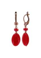 Konplott - Jelly Flow - red, antique copper, earring...