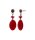 Konplott - Jelly Flow - red, antique copper, earring stud dangling