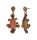 Konplott - Gorgeous - brown, antique copper, earring stud dangling