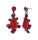 Konplott - Gorgeous - Rot, dunkles Antiksilber, Ohrringe mit Stecker und Hängelement