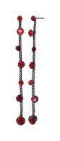 Konplott - Gorgeous - red, dark antique silver, earring...
