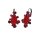 Konplott - Gorgeous - red, dark antique silver, earring eurowire