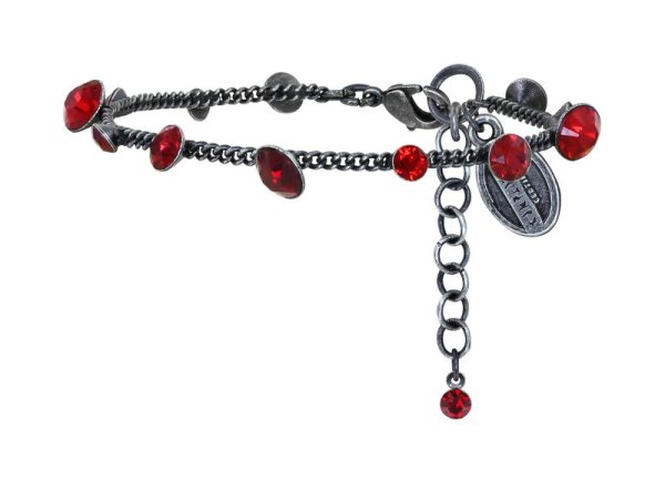 Konplott - Gorgeous - red, dark antique silver, bracelet