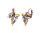 Konplott - Jumping Drops - yellow/lila, antique brass, earring eurowire