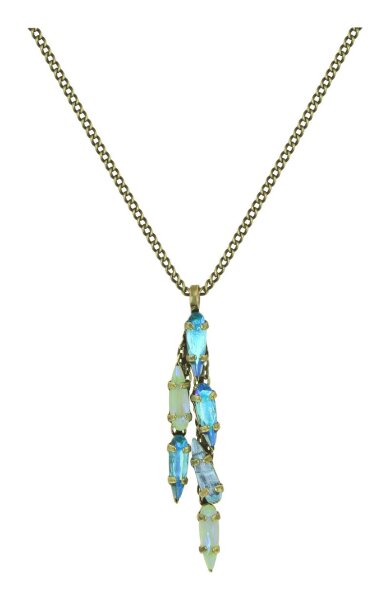 Konplott - Jumping Drops - green, antique brass, necklace pendant