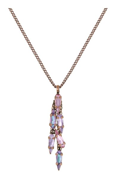 Konplott - Jumping Drops - beige/lila, antique brass, necklace pendant