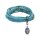 Konplott - Petit Glamour dAfrique - blue, antique silver, bracelet elastic