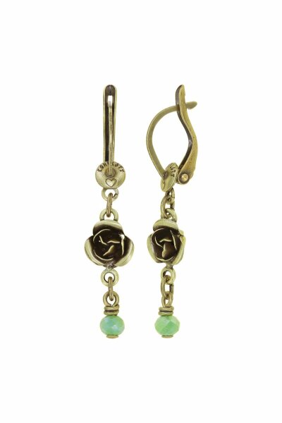 Konplott - Love, Hope and Destiny - multi, light antique brass, earring eurowire dangling