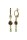 Konplott - Love, Hope and Destiny - multi, light antique brass, earring eurowire dangling