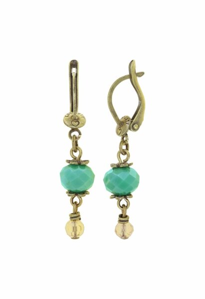 Konplott - Love, Hope and Destiny - multi, light antique brass, earring eurowire dangling