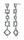 Konplott - Mytrix (II) - white, antique silver, earring stud dangling