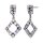 Konplott - Mytrix (II) - white, antique silver, earring stud dangling