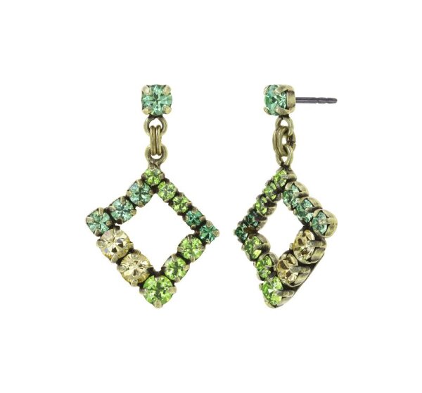 Konplott - Mytrix (II) - green, antique silver, earring stud dangling