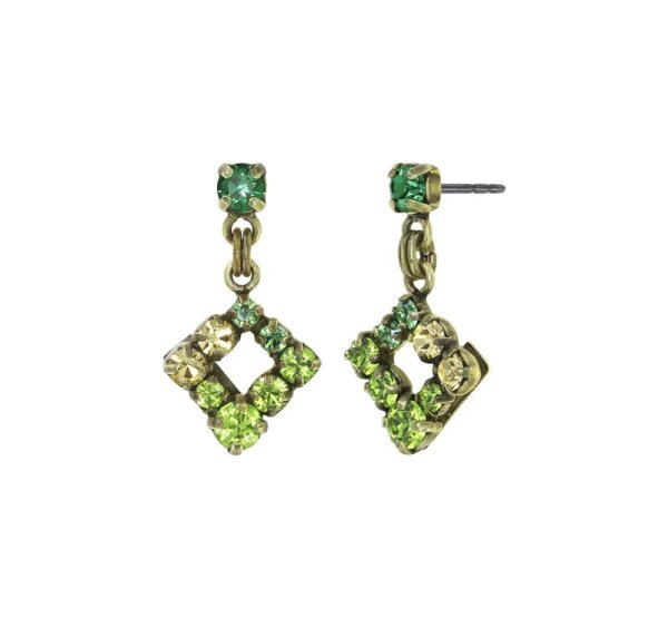 Konplott - Mytrix (II) - green, antique silver, earring stud dangling