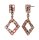 Konplott - Mytrix (II) - brown, antique silver, earring stud dangling