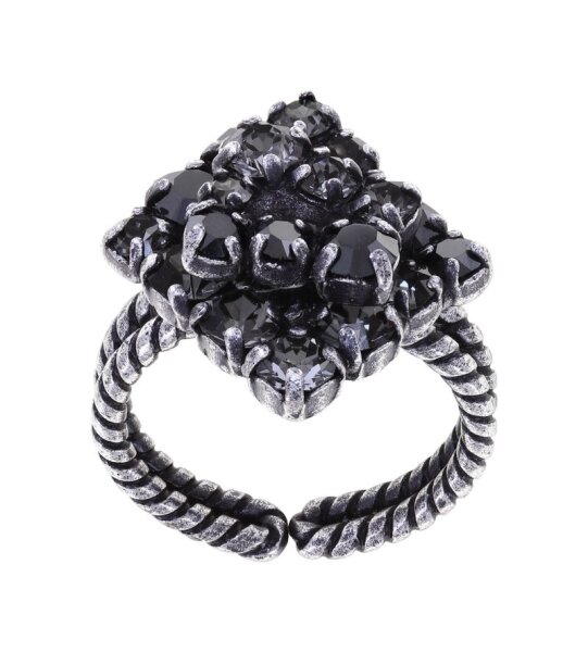 Konplott - Mytrix (II) - black, dark antique silver, ring
