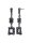 Konplott - Mytrix (II) - Schwarz, dunkles Antiksilber, Ohrringe mit Stecker und Hängelement