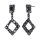 Konplott - Mytrix (II) - black, antique silver, earring stud dangling