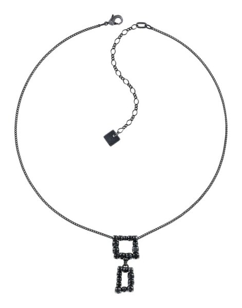 Konplott - Mytrix (II) - Schwarz, dunkles Antiksilber, Halskette Y Form
