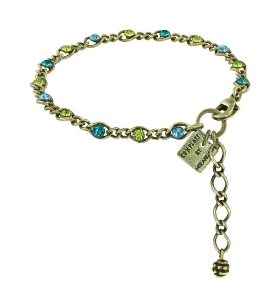 Konplott - Magic Fireball - blue/green, antique silver, bracelet mini