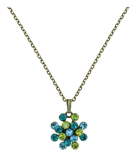Konplott - Magic Fireball - blue/green, antique silver, necklace pendant mini