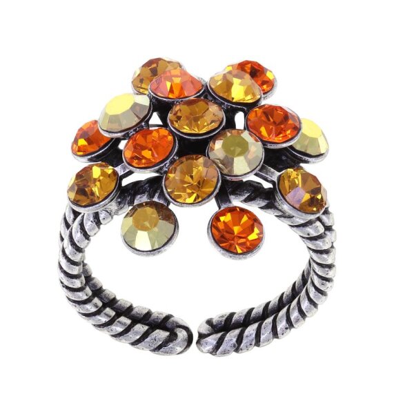 Konplott - Magic Fireball - orange, antique silver, ring