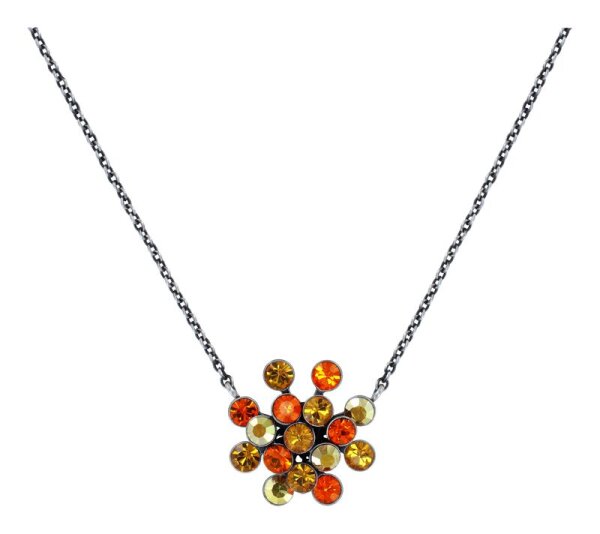Konplott - Magic Fireball - orange, antique silver, necklace pendant