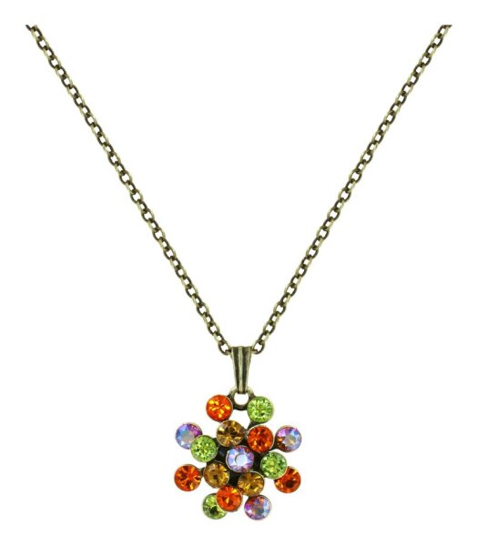 Konplott - Magic Fireball - orange/green, antique silver, necklace pendant mini