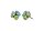 Konplott - Ballroom - green, antique brass, earring stud