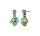 Konplott - Ballroom - green, antique brass, earring stud dangling