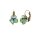Konplott - Ballroom - green, antique brass, earring eurowire