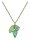 Konplott - Ballroom - green, antique brass, necklace pendant