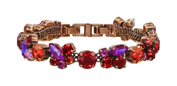 Konplott - Ballroom - red/pink, antique copper, bracelet