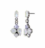 Konplott - Ballroom - white, antique silver, earring stud...