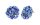 Konplott - Ballroom - blue, antique silver, earring stud