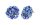 Konplott - Ballroom - Blau, Antiksilber, Ohrringe mit Stecker