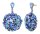 Konplott - Ballroom - blue, antique silver, earring stud dangling