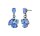 Konplott - Ballroom - blue, antique silver, earring stud
