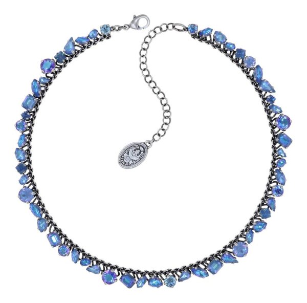 Konplott - Ballroom - blue, antique silver, necklace