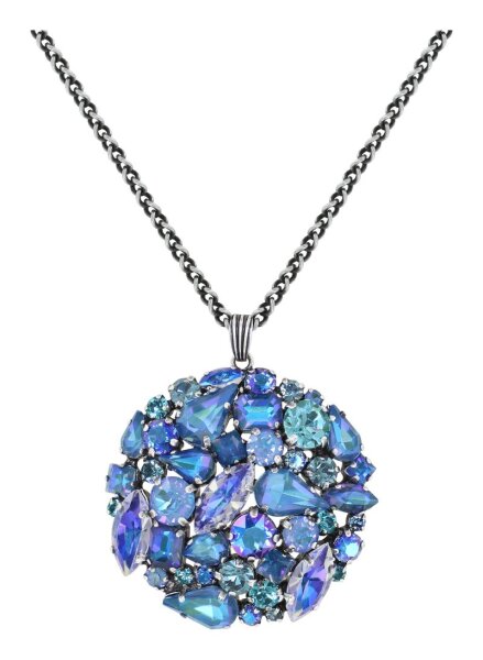 Konplott - Ballroom - blue, antique silver, necklace pendant