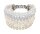 Konplott - Bead Snake Jelly - white, antique silver, bracelet