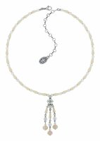 Konplott - Bead Snake Jelly - white, antique silver,...