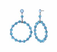 Konplott - Bead Snake Jelly - Blau, Antiksilber, Ohrringe...