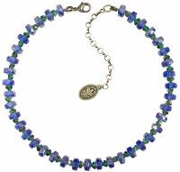 Konplott - Bead Snake Jelly - blue, antique silver, necklace