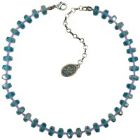 Konplott - Bead Snake Jelly - Blau, Antiksilber, Halskette